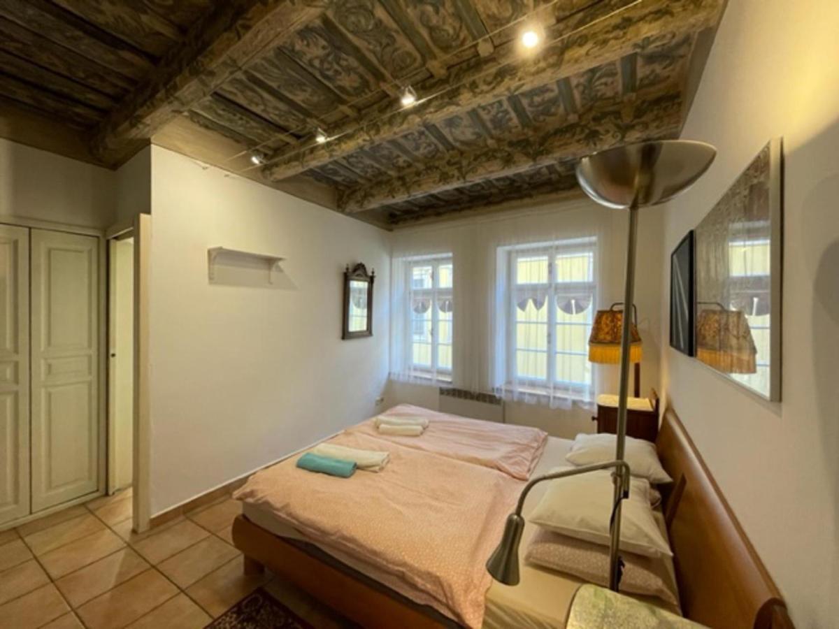 Historical Apartment With Balcony Praha Bagian luar foto